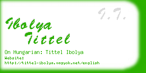 ibolya tittel business card